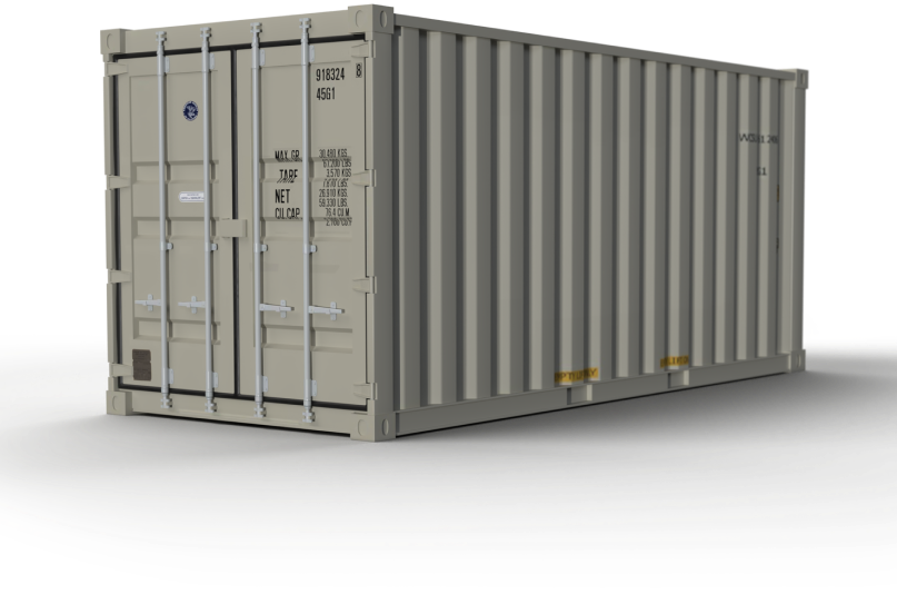 beige 20 foot shipping container