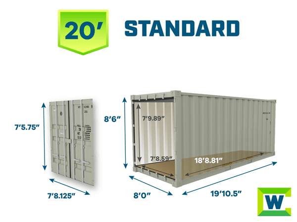 Rent 20ft Standard Storage Container