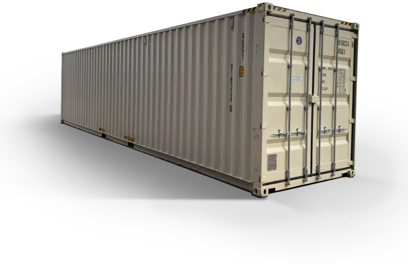 beige 40 foot high shipping container
