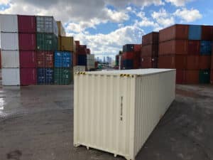 One Trip 40ft high cube shipping container for sale at intermodal depot, buy one trip shipping containers, new shipping container, One trip shipping container, conex container for sale