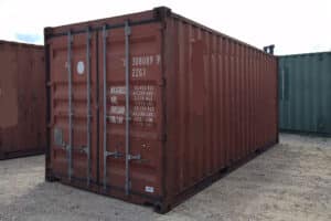 red used 20ft shipping container for sale, buy used shipping containers, wind and water tight shipping container, WWT shipping container, conex container for sale