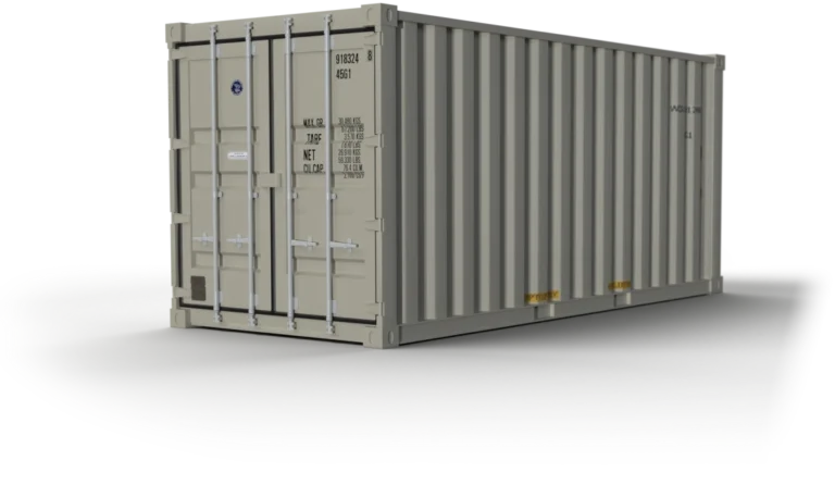 beige shipping container rental right angle