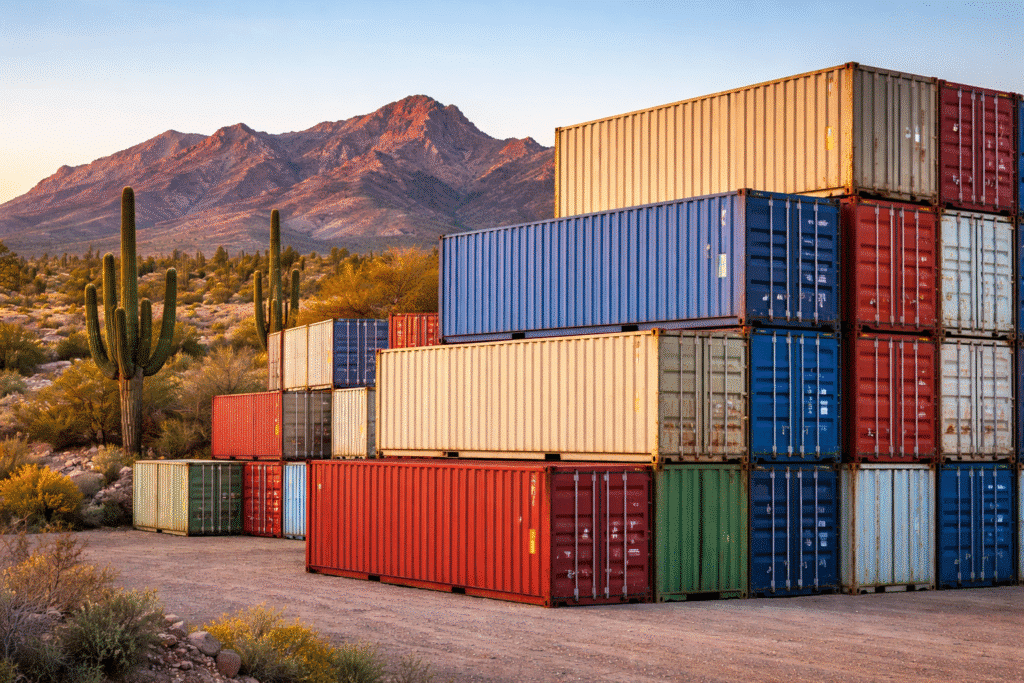 Shipping containers in the Arizona desert Arizona Shipping Containers